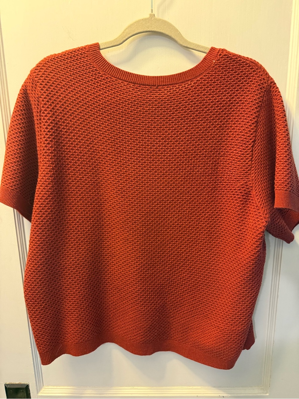 Nine West Rust Orange Short-Sleeve Knit Sweater - Picture 3 of 3